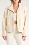 Z By Zella Faux Shearling Solid Hybrid Jacket In Neutral