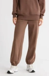 Z By Zella Feather Fleece Cinch Bottom Pants In Brown