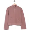 Z By Zella Feather Fleece Half-zip Pullover In Purple Moon