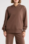 Z By Zella Feather Fleece Oversize Hoodie In Brown