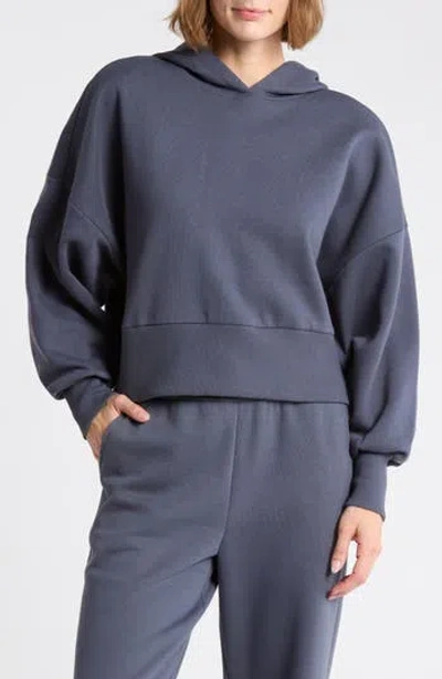 Z By Zella Feather Fleece Oversize Hoodie In Blue