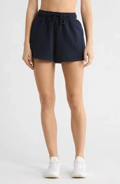 Z By Zella Feather Fleece Shorts In Blue
