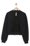 Z By Zella Feather Fleece Shrug Cardigan In Black