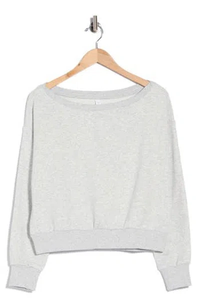 Z By Zella Feather Fleece Sweatshirt In Gray