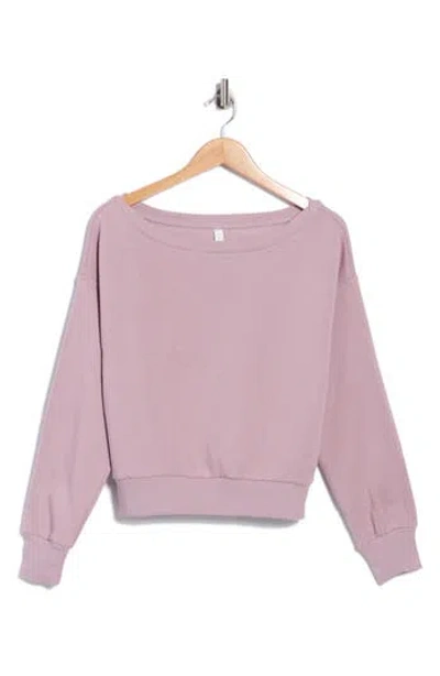 Z By Zella Feather Fleece Sweatshirt In Pink