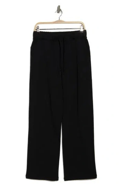 Z By Zella Feather Fleece Wide Leg Sweatpants In Black