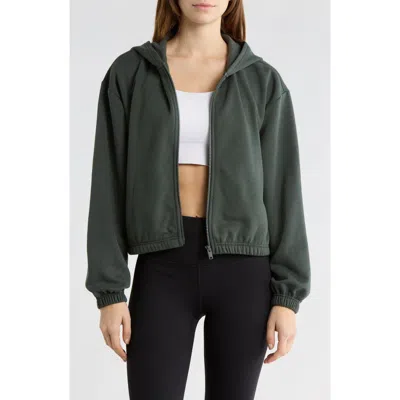 Z By Zella Feather Fleece Zip Hoodie In Green
