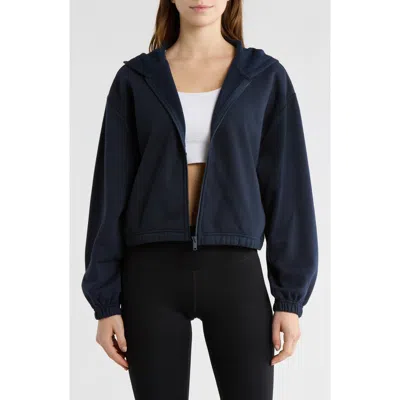 Z By Zella Feather Fleece Zip Hoodie In Blue