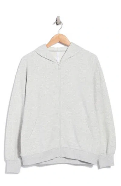 Z By Zella Feather Fleece Zip Hoodie In Gray