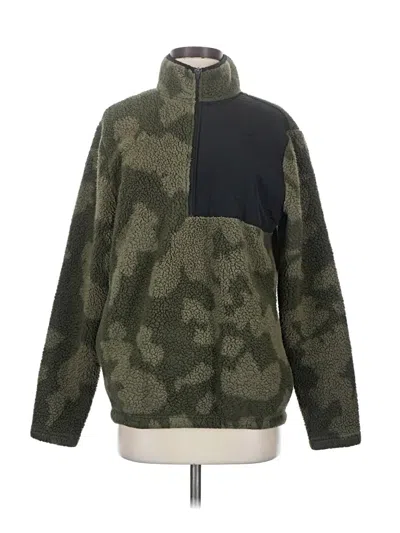 Pre-owned Z By Zella Fleece Jacket In Green