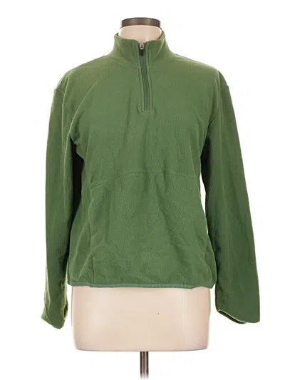 Pre-owned Z By Zella Fleece Jacket In Green