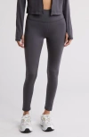 Z By Zella Fleece Lined High Waist Leggings In Grey Forged