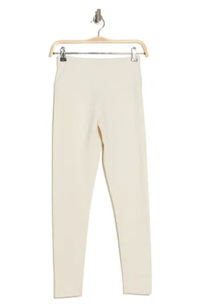 Z By Zella Fleece Lined High Waist Leggings In Ivory Egret