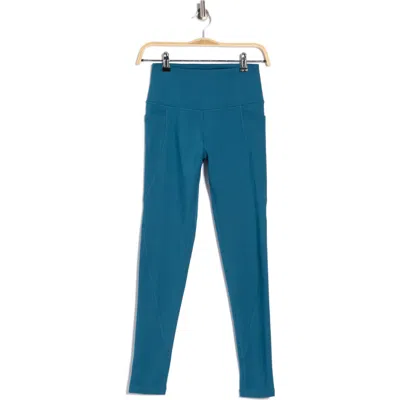 Z By Zella Fleece Lined Pocket Leggings In Blue