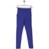 Z By Zella Fleece Lined Pocket Leggings In Blue Clematis