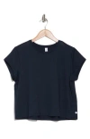 Z By Zella Flow Mesh Pleated T-shirt In Navy Sapphire