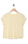 Z By Zella Flow Mesh Pleated T-shirt In Yellow Flan