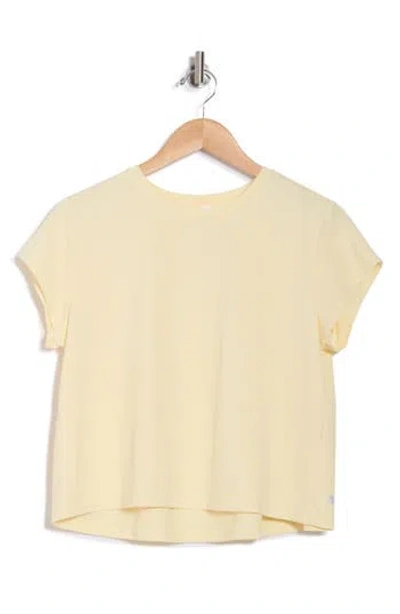 Z By Zella Flow Mesh Pleated T-shirt In Yellow Flan