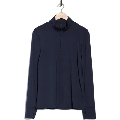 Z By Zella Fore Quarter Zip Pullover In Navy Eclipse