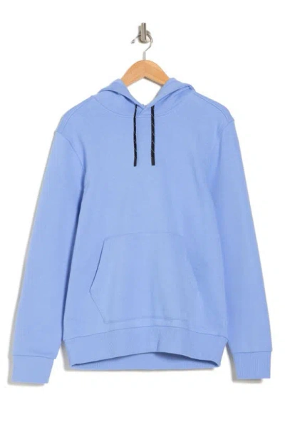 Z By Zella Freeform Cotton Blend Fleece Hoodie In Blue Hydrangea