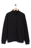 Z By Zella Freeform Fleece Quarter Zip Pullover In Black
