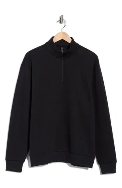 Z By Zella Freeform Fleece Quarter Zip Pullover In Black