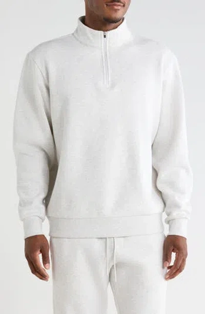 Z By Zella Freeform Fleece Quarter Zip Pullover In White