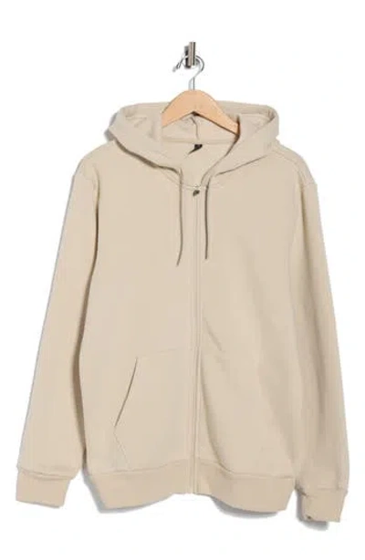 Z By Zella Freeform Fleece Zip Hoodie In Brown