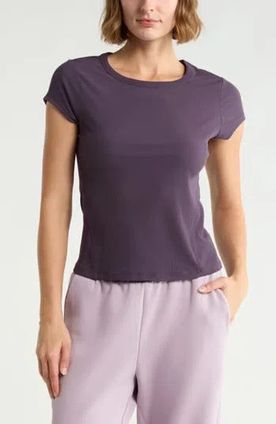 Z By Zella Glow Rib T-shirt In Blue