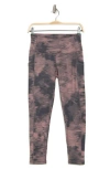 Z By Zella High Waist Side Pocket Daily Leggings In Purple- Grey Tonal Static