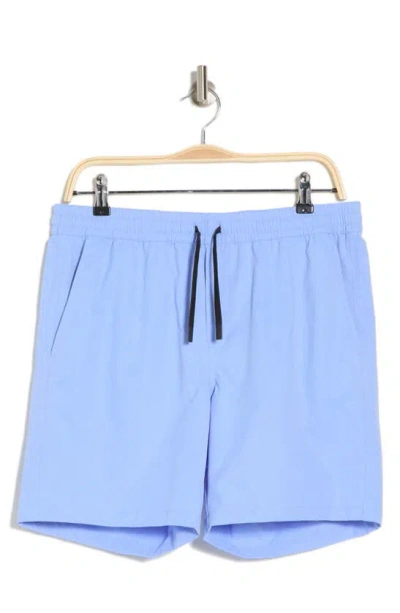 Z By Zella Hybrid Club 7-inch Shorts In Blue Hydrangea