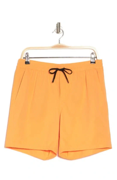 Z By Zella Hybrid Club 7-inch Shorts In Orange Pastel