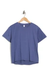 Z By Zella Inspired Knit Activewear T-shirt In Blue