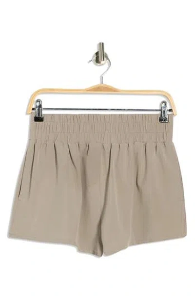 Z By Zella Interval High Waist Flowy Shorts In Brown