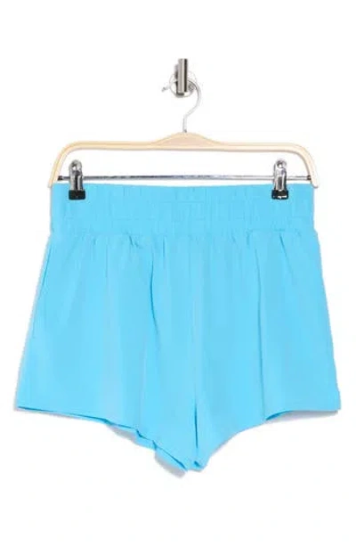 Z By Zella Interval High Waist Flowy Shorts In Blue Brilliance