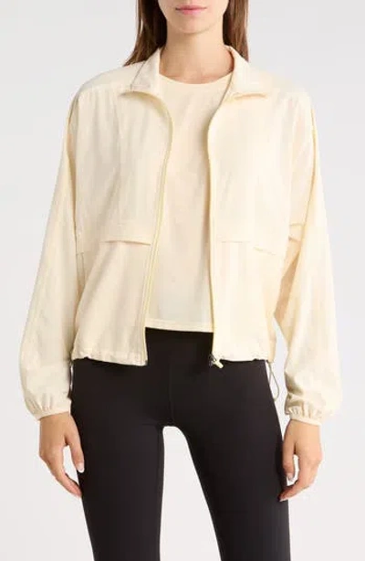 Z By Zella Interval Zip Up Jacket In Yellow