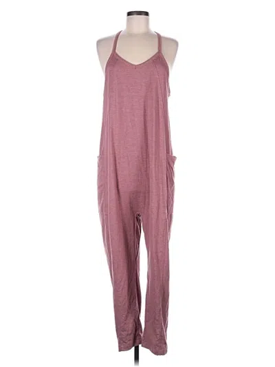 Pre-owned Z By Zella Jumpsuit In Burgundy