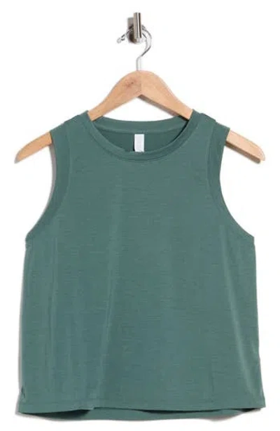 Z By Zella Key Element Tank In Green Tree