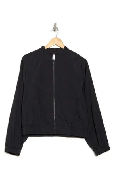 Z By Zella Kinetic Nylon Bomber Jacket In Black