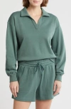 Z By Zella Level Up Terry Polo Pullover