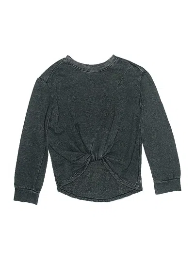 Pre-owned Z By Zella Kids' Long Sleeve Top Gray Crew Neck Tops