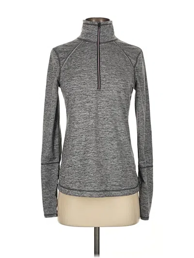 Pre-owned Z By Zella Long Sleeve Top Gray Turtleneck Tops