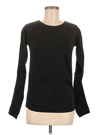 Pre-owned Z By Zella Long Sleeve T-shirt In Black