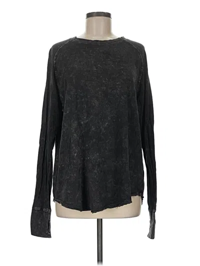 Pre-owned Z By Zella Long Sleeve T-shirt In Black