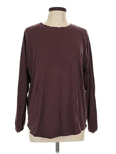 Pre-owned Z By Zella Long Sleeve T-shirt In Burgundy