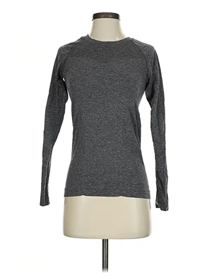 Pre-owned Z By Zella Long Sleeve T-shirt In Gray