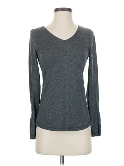 Pre-owned Z By Zella Long Sleeve T-shirt In Gray