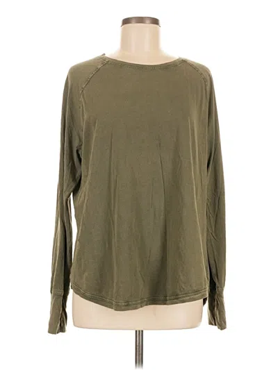 Pre-owned Z By Zella Long Sleeve T-shirt In Green