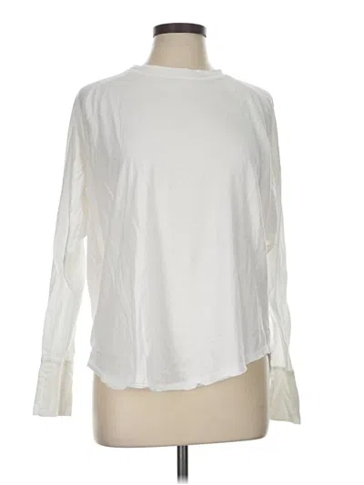 Pre-owned Z By Zella Long Sleeve T-shirt In Ivory