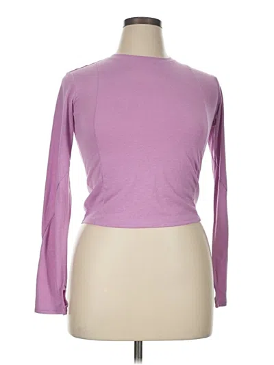 Pre-owned Z By Zella Long Sleeve T-shirt In Purple